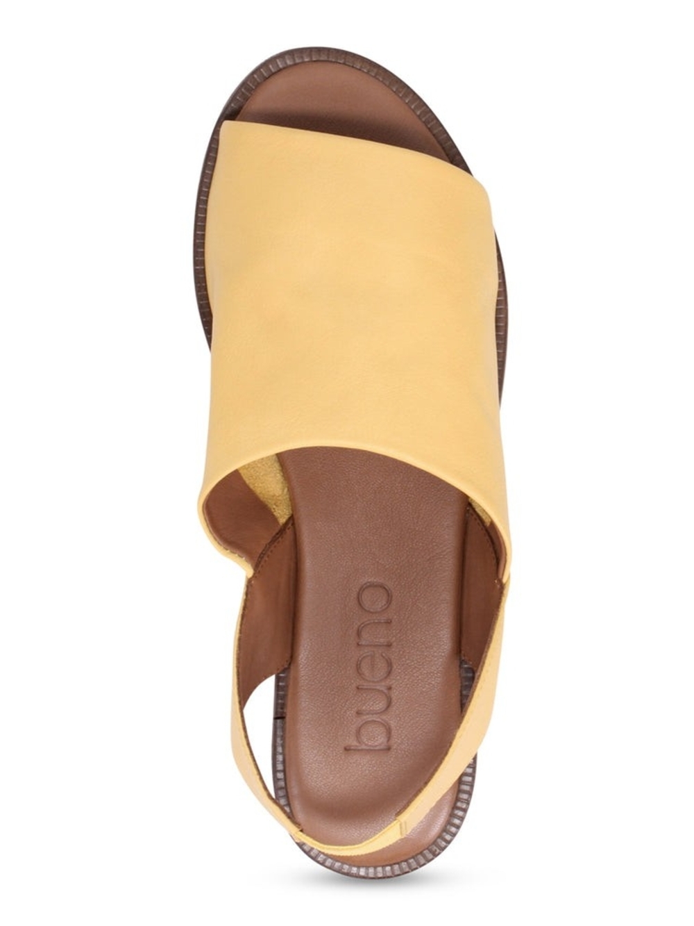 Bueno Pale Yellow Hayden Leather Slide Slingback Sandal BNIB 38